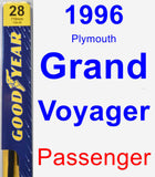 Passenger Wiper Blade for 1996 Plymouth Grand Voyager - Premium