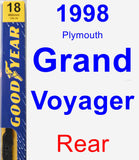 Rear Wiper Blade for 1998 Plymouth Grand Voyager - Premium