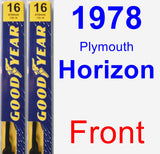 Front Wiper Blade Pack for 1978 Plymouth Horizon - Premium