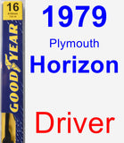 Driver Wiper Blade for 1979 Plymouth Horizon - Premium