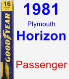 Passenger Wiper Blade for 1981 Plymouth Horizon - Premium