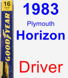 Driver Wiper Blade for 1983 Plymouth Horizon - Premium