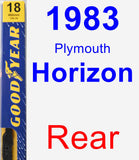 Rear Wiper Blade for 1983 Plymouth Horizon - Premium