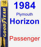 Passenger Wiper Blade for 1984 Plymouth Horizon - Premium