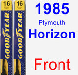 Front Wiper Blade Pack for 1985 Plymouth Horizon - Premium