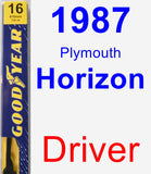 Driver Wiper Blade for 1987 Plymouth Horizon - Premium