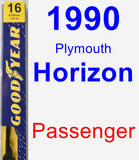 Passenger Wiper Blade for 1990 Plymouth Horizon - Premium