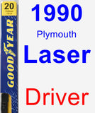 Driver Wiper Blade for 1990 Plymouth Laser - Premium