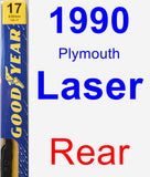 Rear Wiper Blade for 1990 Plymouth Laser - Premium