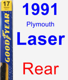 Rear Wiper Blade for 1991 Plymouth Laser - Premium