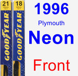 Front Wiper Blade Pack for 1996 Plymouth Neon - Premium