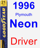 Driver Wiper Blade for 1996 Plymouth Neon - Premium