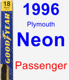 Passenger Wiper Blade for 1996 Plymouth Neon - Premium