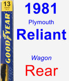 Rear Wiper Blade for 1981 Plymouth Reliant - Premium