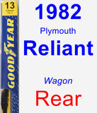 Rear Wiper Blade for 1982 Plymouth Reliant - Premium