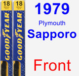 Front Wiper Blade Pack for 1979 Plymouth Sapporo - Premium