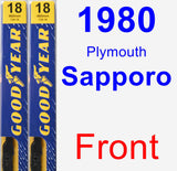 Front Wiper Blade Pack for 1980 Plymouth Sapporo - Premium