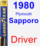 Driver Wiper Blade for 1980 Plymouth Sapporo - Premium