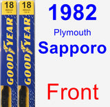 Front Wiper Blade Pack for 1982 Plymouth Sapporo - Premium