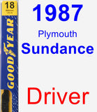 Driver Wiper Blade for 1987 Plymouth Sundance - Premium