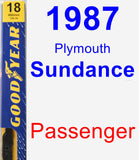 Passenger Wiper Blade for 1987 Plymouth Sundance - Premium