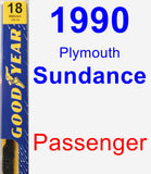 Passenger Wiper Blade for 1990 Plymouth Sundance - Premium