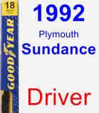 Driver Wiper Blade for 1992 Plymouth Sundance - Premium