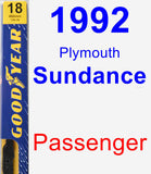 Passenger Wiper Blade for 1992 Plymouth Sundance - Premium