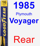 Rear Wiper Blade for 1985 Plymouth Voyager - Premium