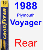 Rear Wiper Blade for 1988 Plymouth Voyager - Premium