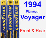 Front & Rear Wiper Blade Pack for 1994 Plymouth Voyager - Premium