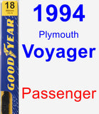 Passenger Wiper Blade for 1994 Plymouth Voyager - Premium