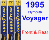 Front & Rear Wiper Blade Pack for 1995 Plymouth Voyager - Premium