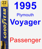 Passenger Wiper Blade for 1995 Plymouth Voyager - Premium