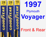 Front & Rear Wiper Blade Pack for 1997 Plymouth Voyager - Premium