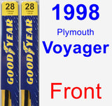Front Wiper Blade Pack for 1998 Plymouth Voyager - Premium