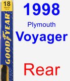 Rear Wiper Blade for 1998 Plymouth Voyager - Premium
