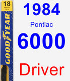 Driver Wiper Blade for 1984 Pontiac 6000 - Premium