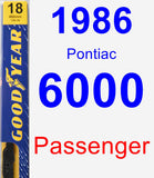 Passenger Wiper Blade for 1986 Pontiac 6000 - Premium