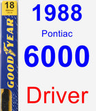 Driver Wiper Blade for 1988 Pontiac 6000 - Premium