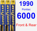 Front & Rear Wiper Blade Pack for 1990 Pontiac 6000 - Premium