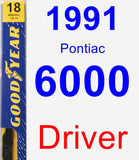 Driver Wiper Blade for 1991 Pontiac 6000 - Premium