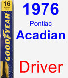 Driver Wiper Blade for 1976 Pontiac Acadian - Premium