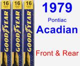 Front & Rear Wiper Blade Pack for 1979 Pontiac Acadian - Premium