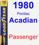 Passenger Wiper Blade for 1980 Pontiac Acadian - Premium