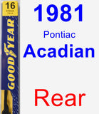 Rear Wiper Blade for 1981 Pontiac Acadian - Premium