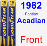 Front Wiper Blade Pack for 1982 Pontiac Acadian - Premium