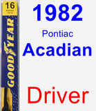 Driver Wiper Blade for 1982 Pontiac Acadian - Premium