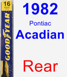 Rear Wiper Blade for 1982 Pontiac Acadian - Premium