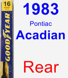 Rear Wiper Blade for 1983 Pontiac Acadian - Premium